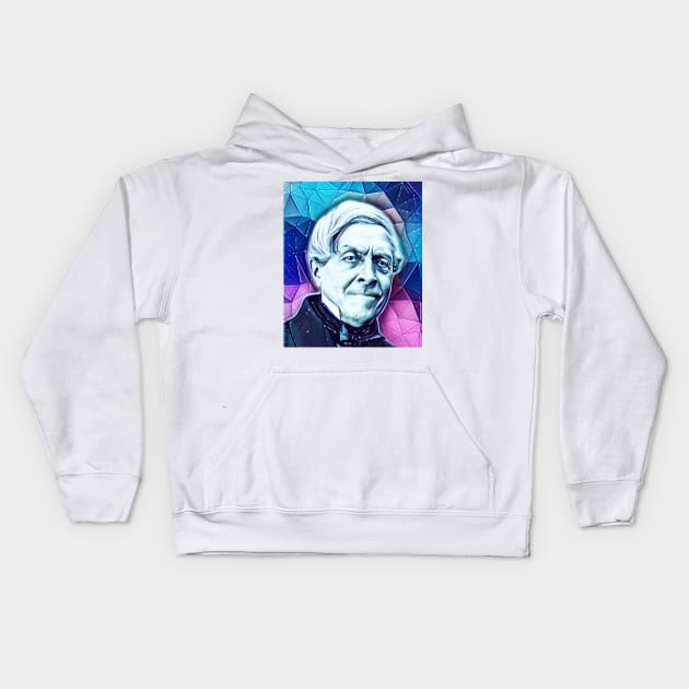 Jules Michelet Snowy Portrait | Jules Michelet Artwork 13 Kids Hoodie by JustLit